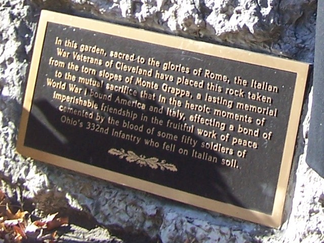 WWI Veterans Memorial Plaque