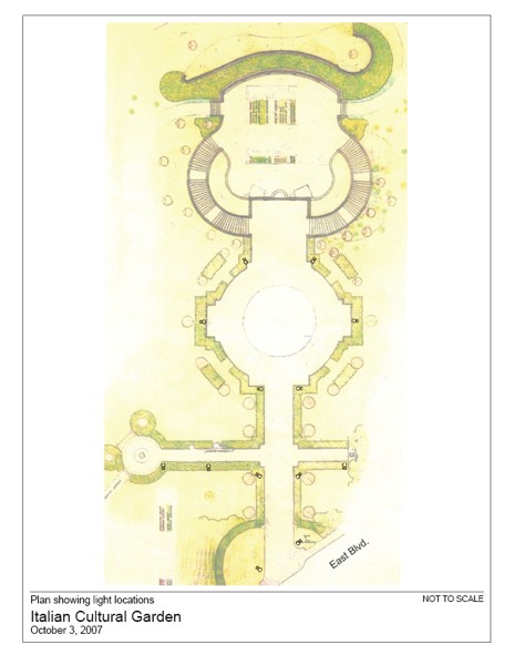 Open in new window: Site Plan for the Italian Cultural Garden